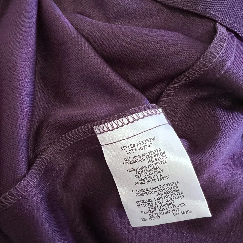 NWT David's Bridal XSCAPE Woman Joanna Chen Purple Lace Shoulder Drape Dress 18 - Picture 14 of 16